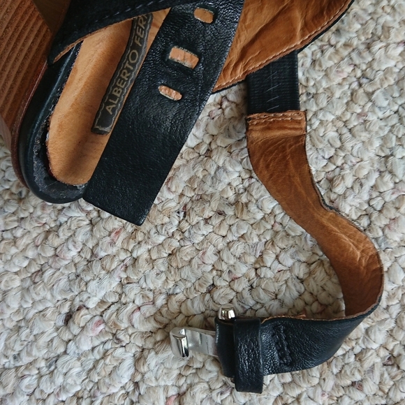 Alberto Fermani Black suede Leather Heels size 37 - Picture 8 of 15